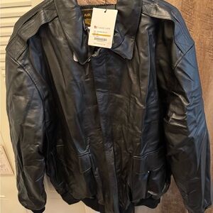 Landing Leathers Men Air Force A-2 Leather Flight Bomber Jacket